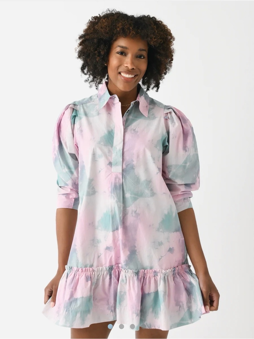 GANNI Mini Shirt Dress in Lilac Sachet